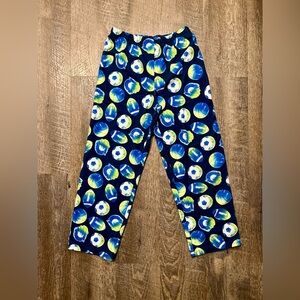 Carter's Boys 8 Navy and Lime Soccer Football Pajama Bottoms